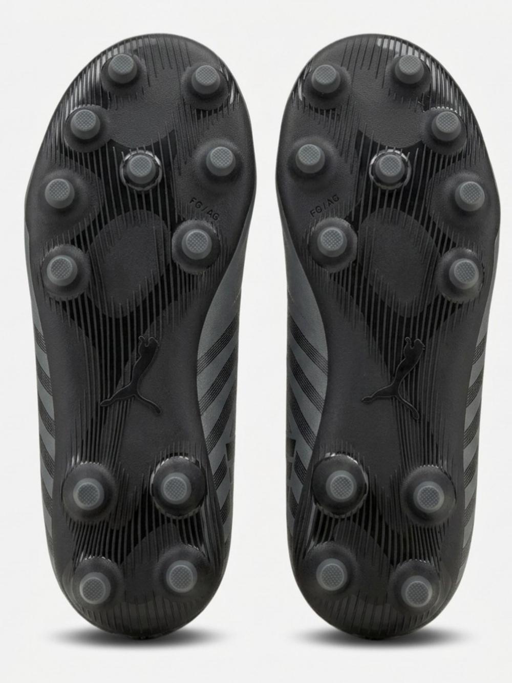Puma Kids Black Soccer Cleats with Gray Studs